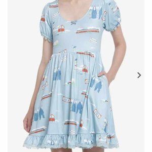 Studio Ghibli Spirited Away Blue Dress M New Tags Hot Topic